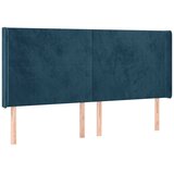  LED uzglavlje tamnoplavo 183 x 16 x 118/128 cm od tkanine | shoptok.hr
