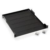 Polica 19″ 1U/350mm, 50kg max, crna, RAB-UP-350-A4