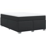  s oprugama i madracem crni 140 x 190 cm od umjetne kože | shoptok.hr