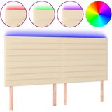  LED uzglavlje krem 180x5x118/128 cm od tkanine | shoptok.hr