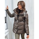 DStreet Płaszcz zimowy damski pikowany BLOOM mokka | shoptok.hr