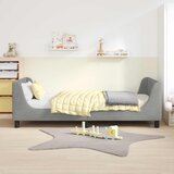 Krevet za djecu s uzglavljem Svjetlosiva 80 x 200 cm Baršun | Eponuda.ba