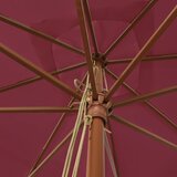  Vrtni suncobran s drvenim stupom bordo 300x300x273 cm | Eponuda.com
