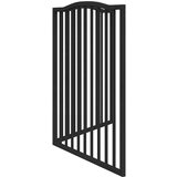 vidaXL Vrata za pse zložljiva 2 panela črna 160 cm topolovina | Shoptok.si