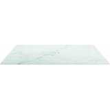 Stolna ploča bijela 70x70 cm 6 mm staklena s mramornim uzorkom | Eponuda.com