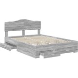  Krevetna konstrukcija Siva Sonoma 140 x 190 cm | Shoptok.si