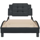  Okvir za krevet s uzglavljem crni 90x200 cm od umjetne kože | shoptok.hr