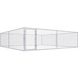vidaXL Zunanji pasji boks pocinkano jeklo 4x4x1 m Cene