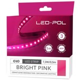 SMD barvni led trak svetlo pink "bright pink" 14,6w/m 12V IP20 5m Cene