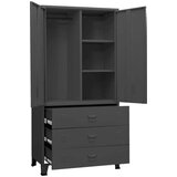 vidaXL Garderobna omara antracitna 90x50x180 cm kovina | Shoptok.si