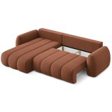 Makamii Sklopiva/s prostorom za odlaganje kutna garnitura od bouclé tkanine boja terakote (s lijevim kutom/s ležaljkom) Pele – | shoptok.hr