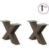  Noge za klub stolić u obliku slova X, 2 kom, prirodni čelik, 60 x (30-31) cm, čelik | Eponuda.com