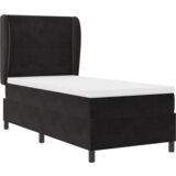 vidaXL Box Spring postelja z vzmetnico Črna 80x200 cm Velur | Shoptok.si