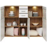 Mömax Visoka Komoda Auris, Bela, Barva Hrasta | Shoptok.si