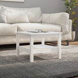 vidaXL Klubska mizica bela 55x55x40 cm trdna borovina | Shoptok.si