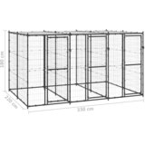 Vanjski kavez za pse s krovom čelični 7,26 m² | shoptok.hr