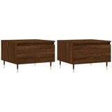  The Living Store Klubska mizica 2 kosa rjav hrast 50x46x35 cm inženirski les - Klubska Mizica, (21444152) | Shoptok.si