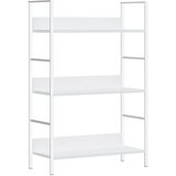 Police za knjige s 3 razine bijele 60 x 27,6 x 90,5 cm drvene | Eponuda.com