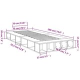  Okvir za krevet bijeli 90x190 cm konstruirano drvo | shoptok.hr