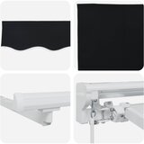  Ručno sklopiva tenda Crna 3 x 2,5 m Poliester s PU premazom | shoptok.hr