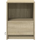  Noćni ormarići s LED svjetlima 2 kom boja hrasta sonome | shoptok.hr
