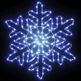 vidaXL Božični snežak med 156 LED Modra 55.5 x 55.5 x 0.75 cm PVC | Shoptok.si