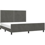  Okvir za krevet bez madraca tamnosivi 160x200 cm baršunasti | shoptok.hr
