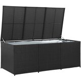  Kutija za pohranu od poliratana 180 x 90 x 70 cm crna | shoptok.hr