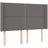 Maison Chic vzglavna omarica - nočna omarica - posteljna omarica z ušesi sivo 147x16x118/128 cm umetno usnje, (21708027) Cene