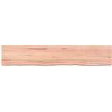  Zidna polica svjetlosmeđa 100x20x2 cm od obrađene hrastovine | Eponuda.com