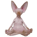 INF Meditacijska figura sfinge mačke - Velika, smolnata dekoracija za dom in pisarno Pink, (5000165793) Cene
