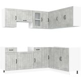  11-dijelni set kuhinjskih ormarića Lucca konstruiranog drva Siva | Shoptok.si