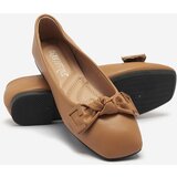 Resti Women's camel ballerinas with decoration on the nose Caxien- Footwear | Shoptok.si