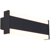 QAZQA Moderna stenska svetilka črna 30 cm vklj. LED CCT IP54 - Vanya | Shoptok.si