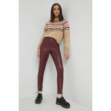 Only Hlače ženski, bordo barva | Shoptok.si