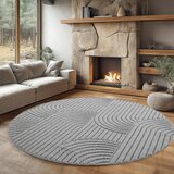 Ay Yildiz RAVNO TKANA PREPROGA HELIX 160 cm tkano srebrne barve | Shoptok.si