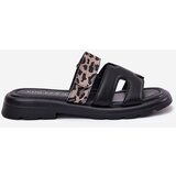 VINCEZA Leather Women's Sandals With Velcro Leopard | Shoptok.si