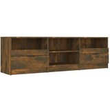 Maison Chic TV omarica - TV stojalo - Televizijska omarica dimljeni hrast 150x33,5x45 cm konstruiran les, (21699358) Cene