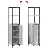 vidaXL Kopalniški Komplet Opreme Komplet 3 Sivi sonoma | Shoptok.si
