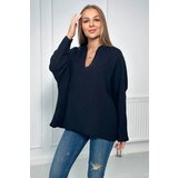 Kesi Muslin blouse with rolled-up sleeves black Cijene