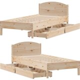 vidaXL Okvir kreveta bez madraca 90 x 200 cm od masivne borovine | shoptok.hr