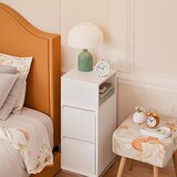 Songmics Komplet nočnih omaric 2 kosa 30x25x65 cm bela, (5000273786) Cene