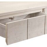  Konzolni stol bijeli 110 x 35 x 75 cm od masivnog drva manga | Eponuda.ba
