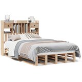  s regalom za knjige bez madraca 135x190 cm od borovine | shoptok.hr