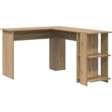  Kutni stol s policom Umjetnički hrast 140 x 113,5 x 75 cm | shoptok.hr