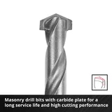 set burgija za kamen hm prihvat E6.3-1/4'' 3-10mm s-case 10/1 49108743