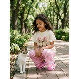 Sinsay Pamučna majica s tiskom mačaka | shoptok.hr