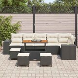  Sjedeća garnitura za vrt 10 kom. Crna poliratan 310 x 145 x 85 cm | shoptok.hr