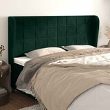  Uzglavlje s ušima tamnozeleno 183x23x118/128 cm baršunasto | shoptok.hr