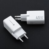  Punjač za telefone Forcell F-Energy Mini GaN III 2 x USB C PD QC4.0 45W VT-36B bijeli | shoptok.hr